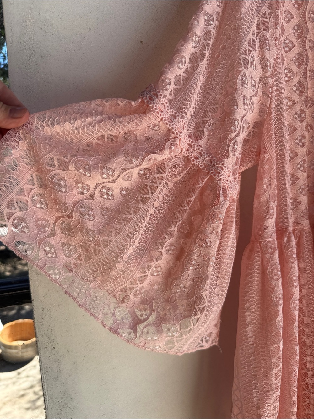 NWT Origami‎ Kimono Dress SET lace bell sleeve hi-lo Cardigan waterfall XL XXL - Picture 14 of 16
